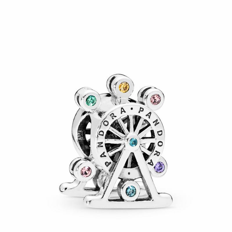 Talismane Pandora Ferris Wheel Argint/Albastri (TVQo7KPG)